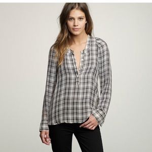 J Crew SILK PLAID BLOUSANNA TUNIC Size 8
